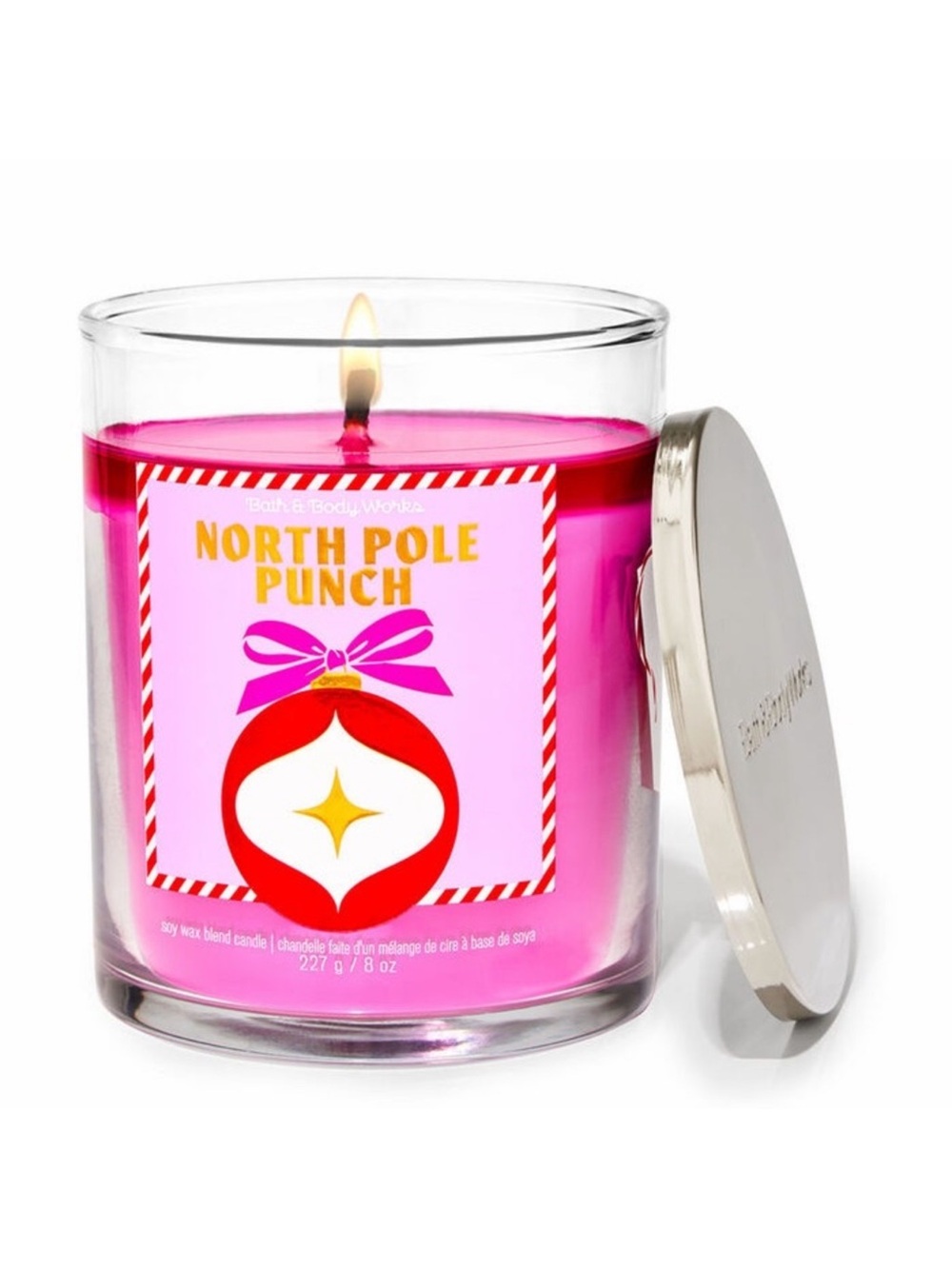Bath Body Works North Pole Punch Candle Single Wick Holiday Christmas 8oz